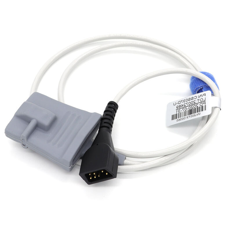 Adult Finger Soft-tip SpO2 Sensor Probe 1M 7pin Fit For pulse transducer