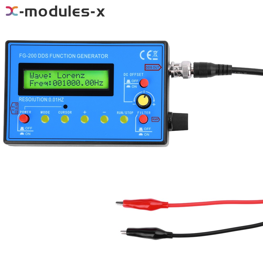 FG-200 0.01Hz-500KHz DDS Function Signal Generator Frequency Signal Counter KIT.