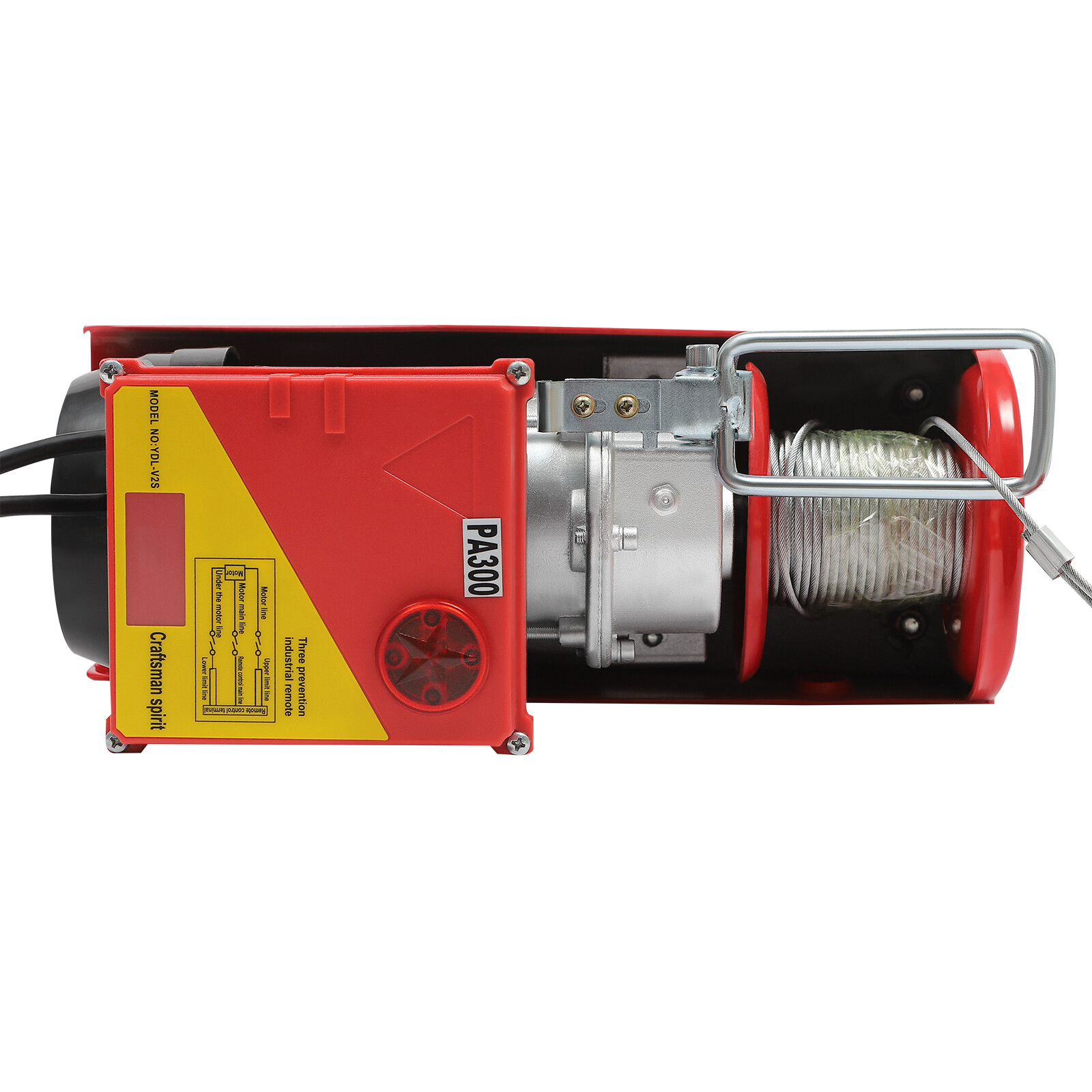 Electric Hoist 660LBS W/ Wireless Remote Control & Single/Double Slings Winch