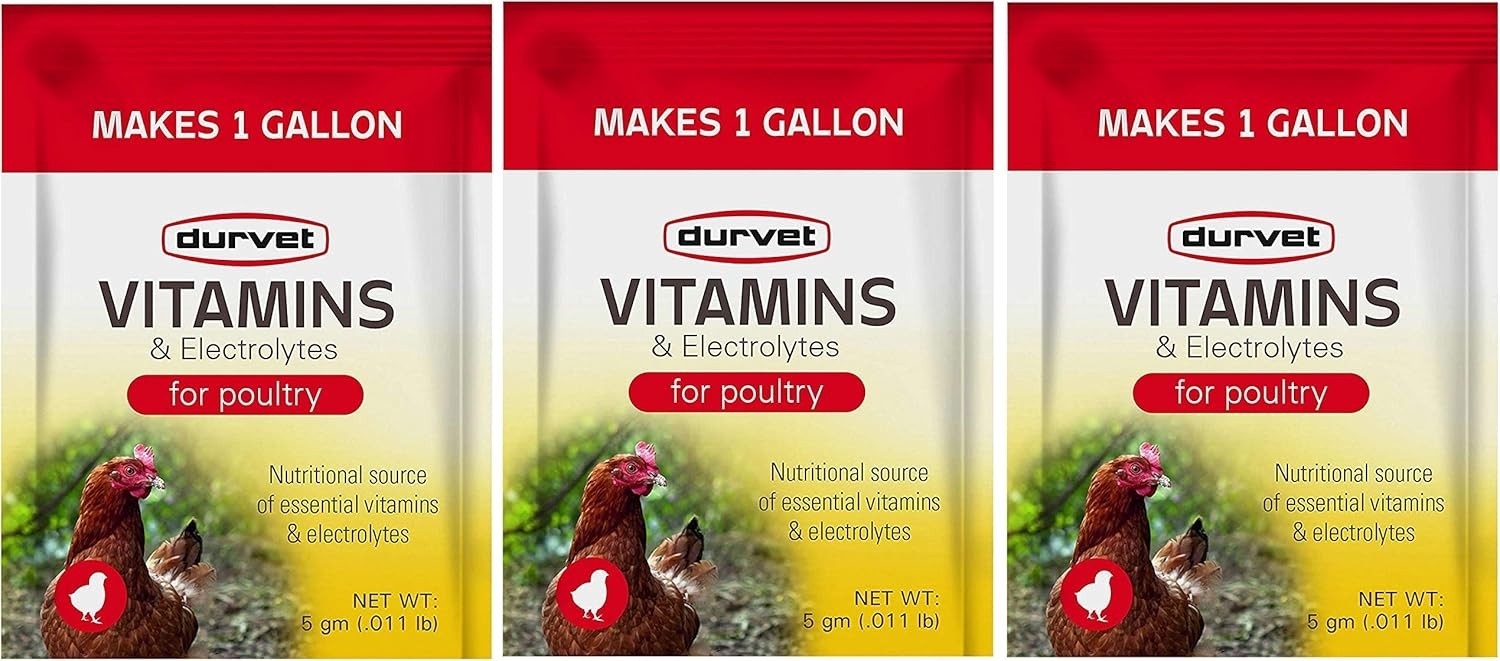 Vitamins & Electrolytes for Poultry 5 Gram 3 Pack Makes 3 Gallons