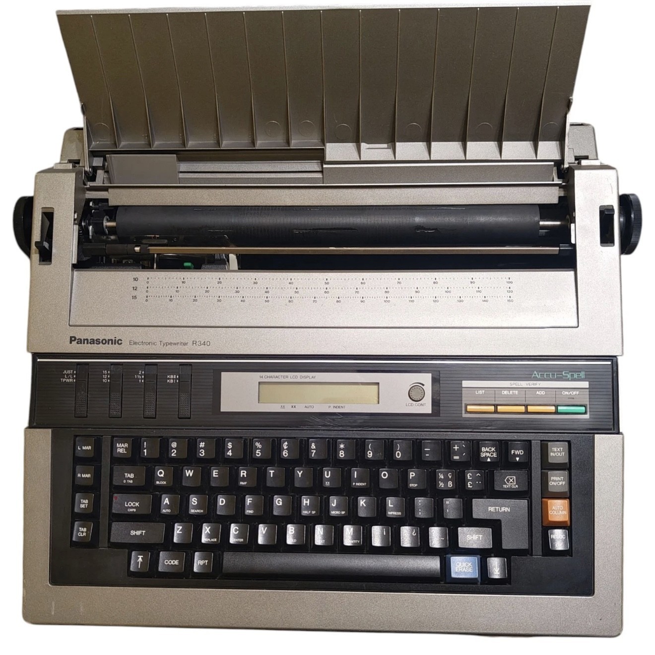 Panasonic Electronic Typewriter KX-R340 LCD Display Vintage Tested