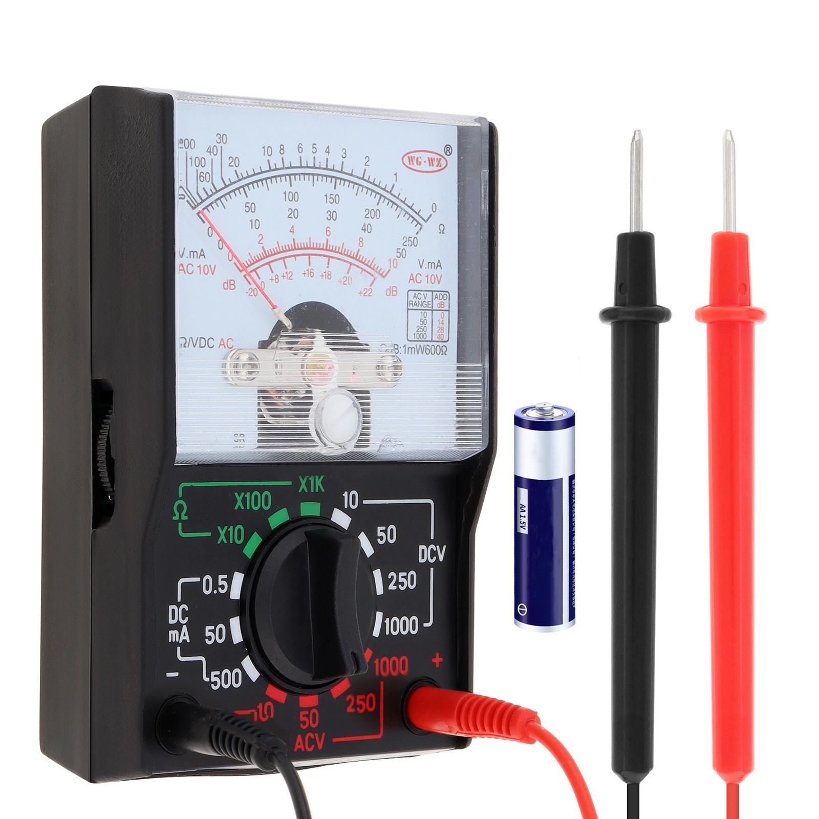 Analogue Meter Multimeter Multitester Fuse Diode Protection DC & AC Voltage
