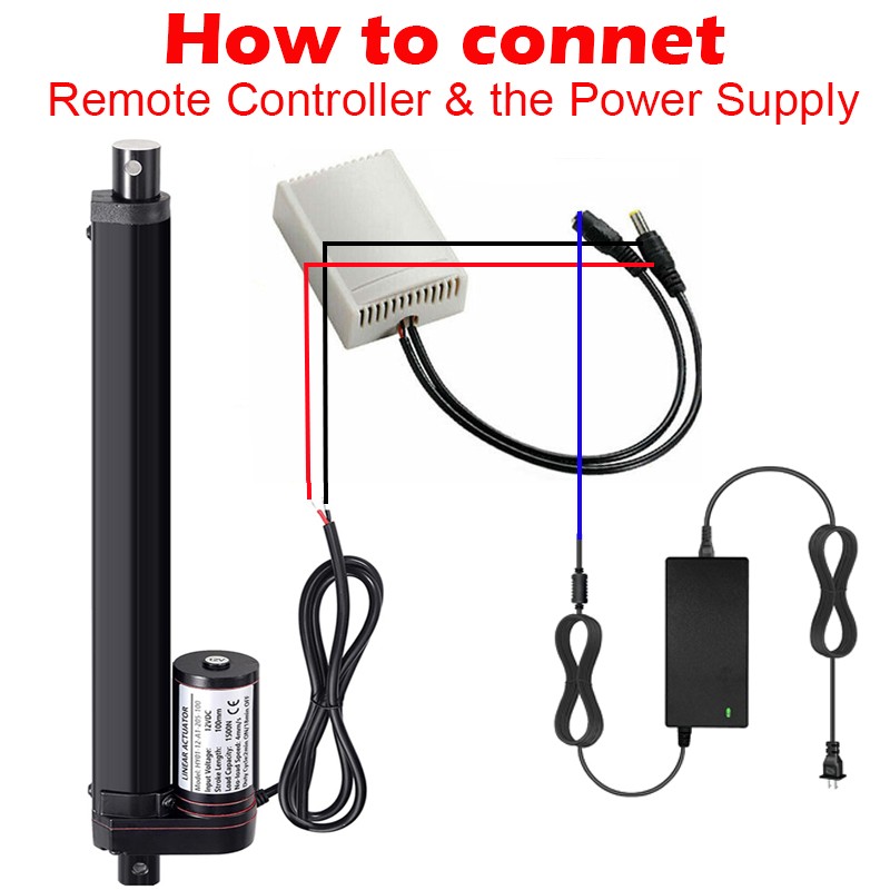 DC 12V 24V Electric Linear Actuator Cylinder Lift 1500N 3000N Stroke 2″~40″ Fast