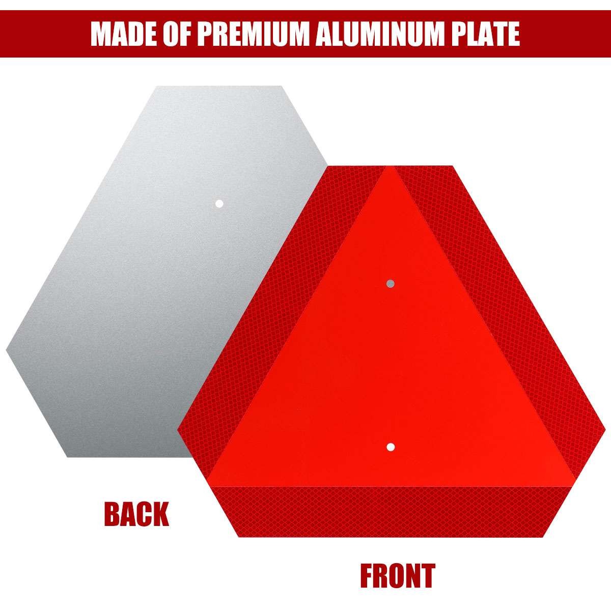 Aluminum Slow Moving Vehicle Safety Sign Slow Moving Vehicle Triangle Red Sign