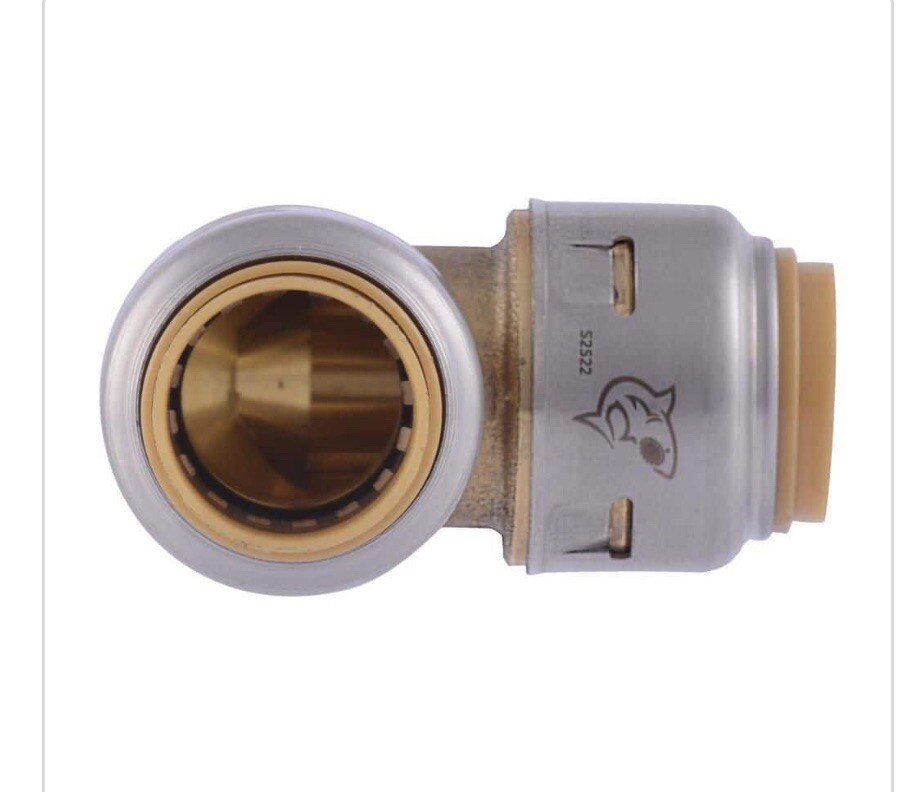 SharkBite MAX 1/2 in. Brass 90-Degree Push-to-Connect Elbow Fitting, UR248A