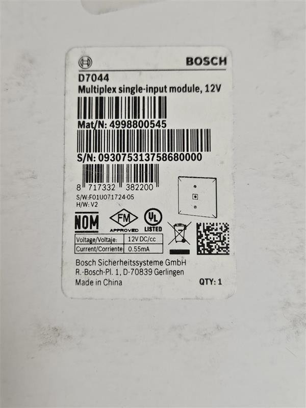 Bosch D7044 Mux Single Input – SAME DAY SHIPPING