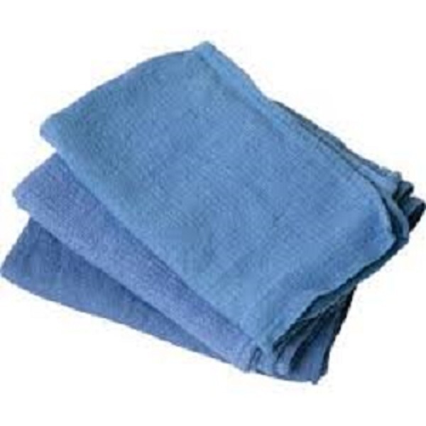 Reclaimed Surgical Huck Towels, 100% Cotton, Blue, 10/Lbs.