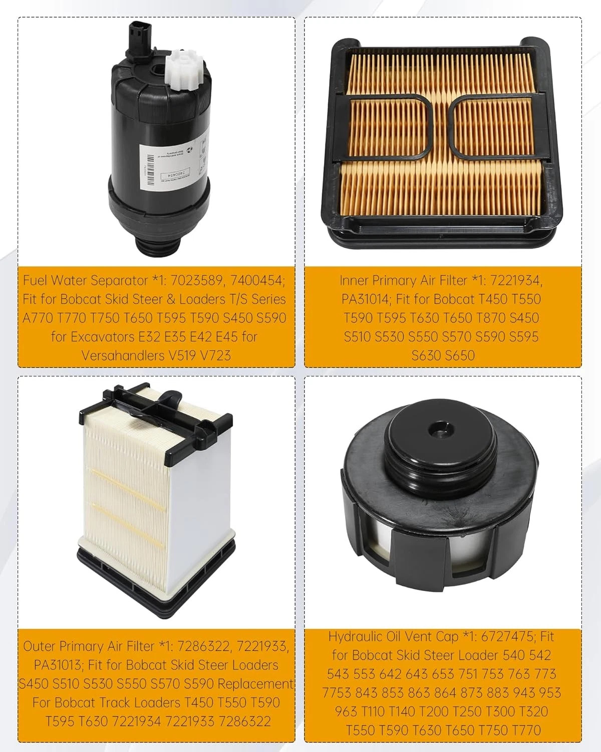 Filter Service Kit For Bobcat Compact Track Loader T595 T630 T450 T550 T590 T650
