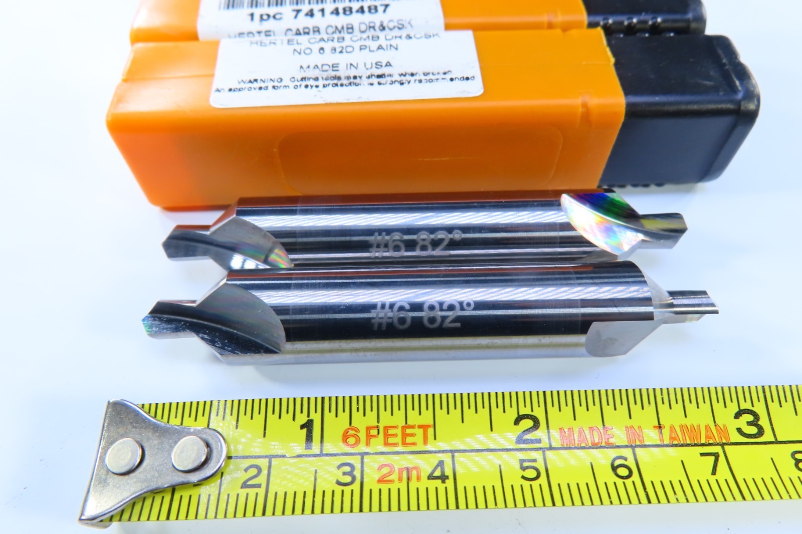 LOT ( 2 PCS ) NEW #6 SOLID CARBIDE HERTEL USA CENTER DRILLS CTSK CUTTING TOOLS