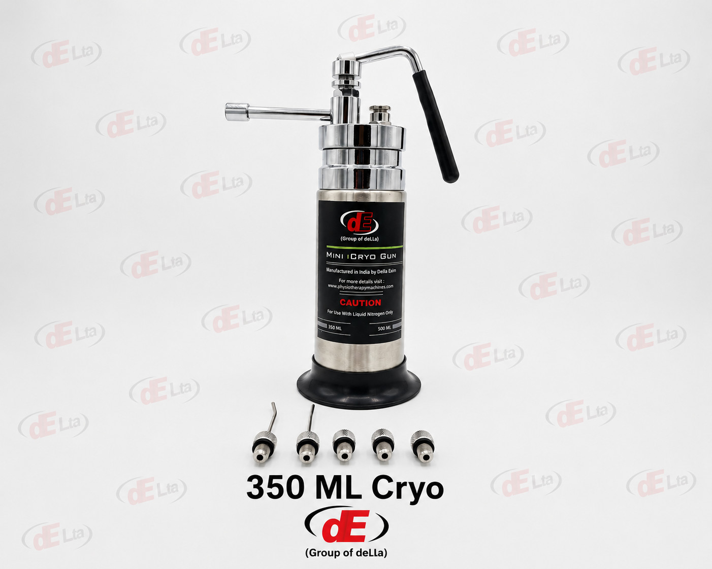 Advanced LN2 Handheld Mini Cryo Tank With 5 Probes Stainless Steel Can.