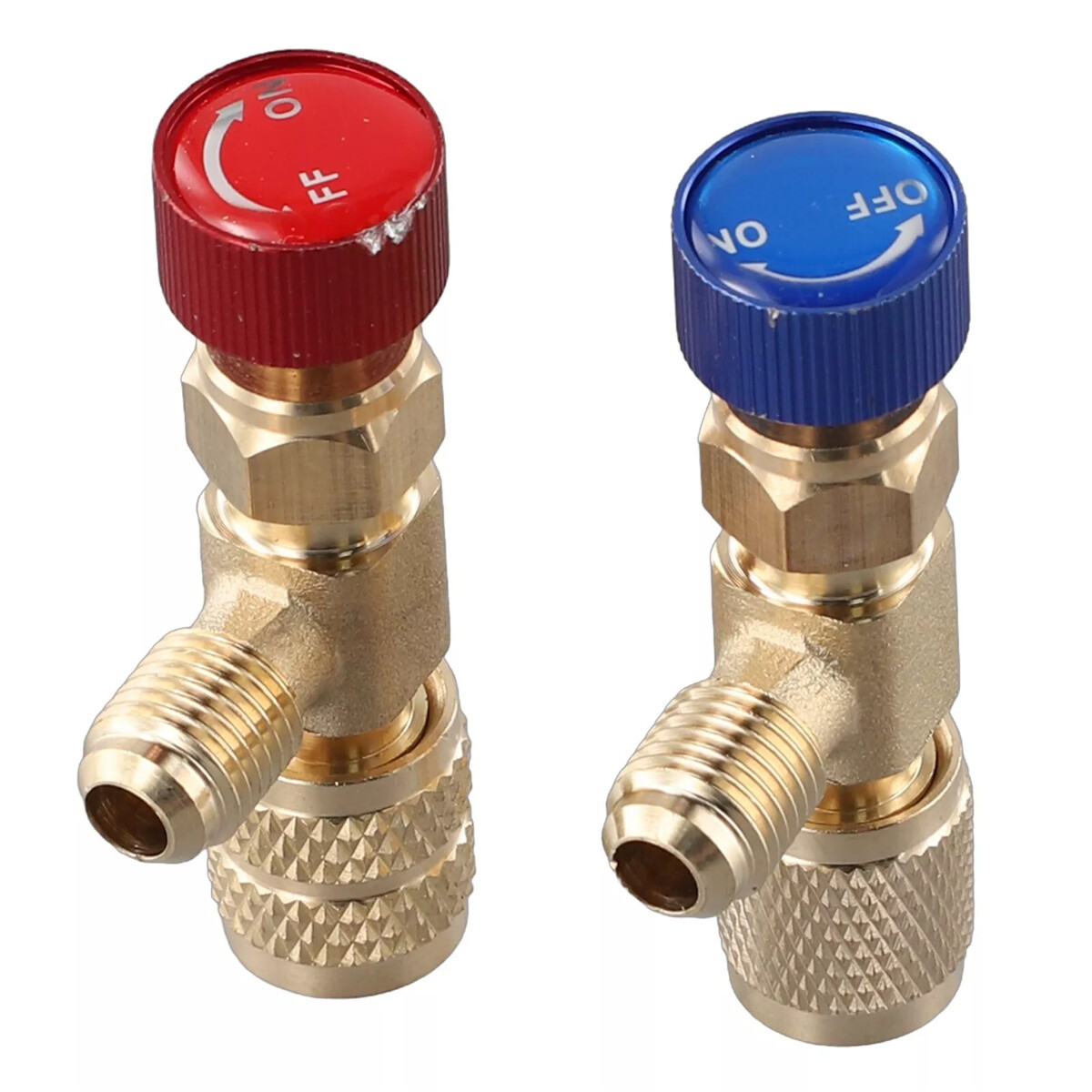 2PCS R410 R22 Refrigerant Service Charging Shut off Adapter Control Valve HVAC