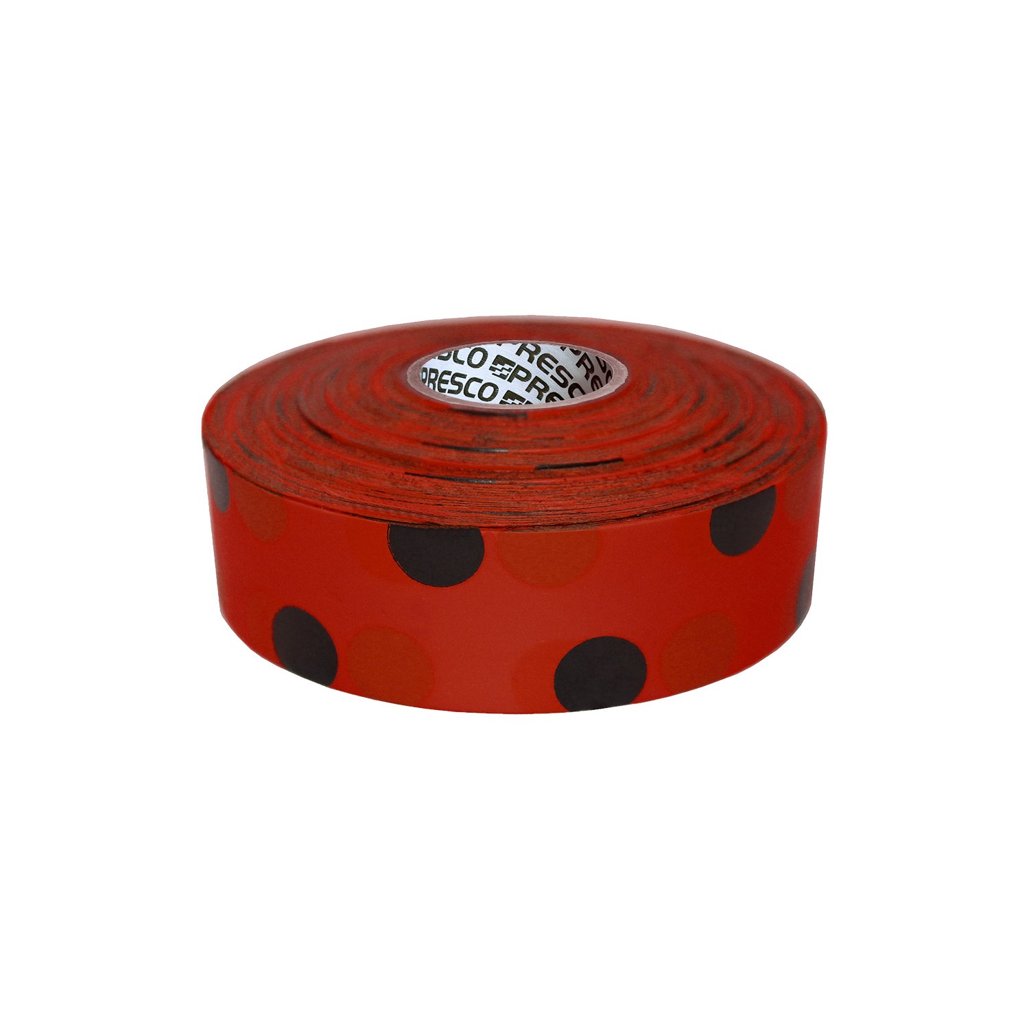 Presco Polka Dot Roll Flagging Tape: 1-3/16 in. x 300 ft. (Red/Black Polka Dot)