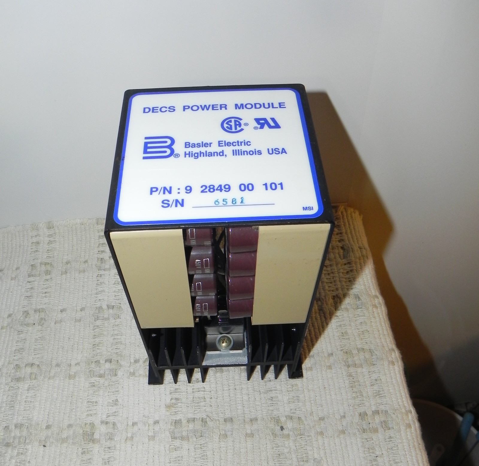 DECS POWER MODULE 9 2849 00 101, Basler Electric high-capacity power module