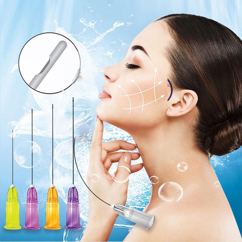 50pcs Disposable Blunt Tip Cannula Needles Filler Injection Facial Nose 18-30g
