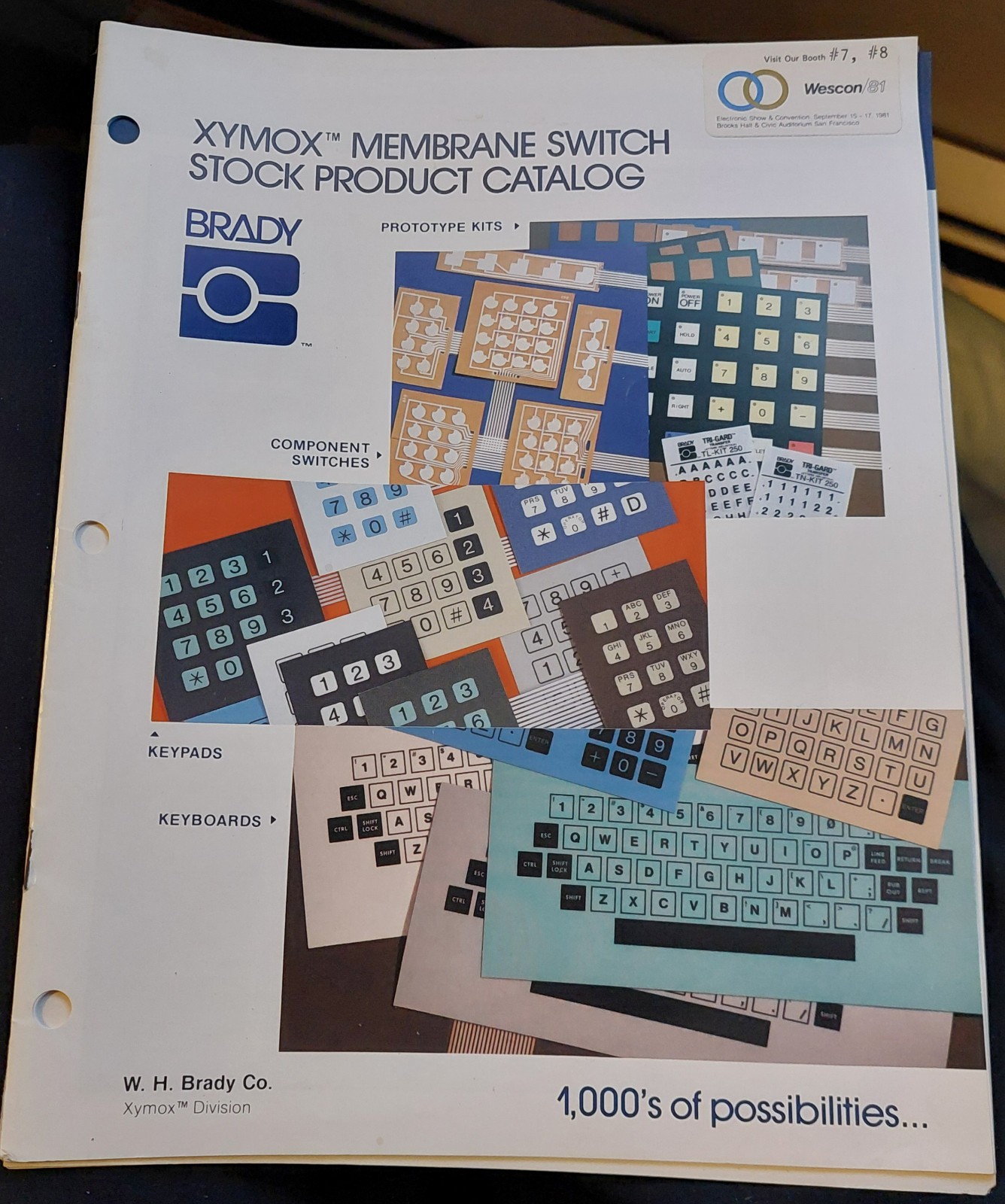Vtg. XYMOX MEMBRANE SWITCH PRODUCT 1980 Catalog