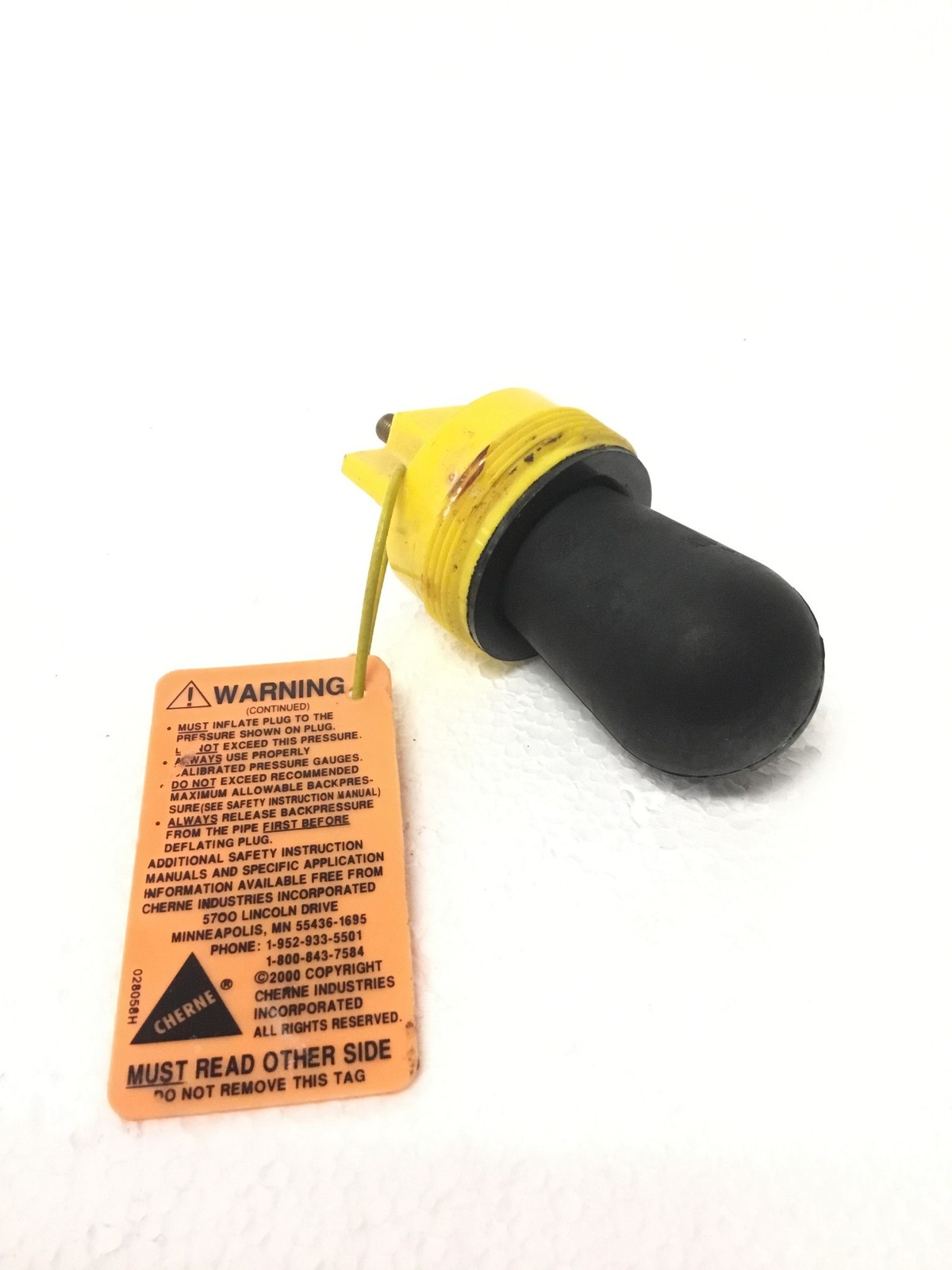 Cherne 271-705 2″ Clean-Seal Test Plug Pipe Plug Cleanout Plug FREE SHIPPING