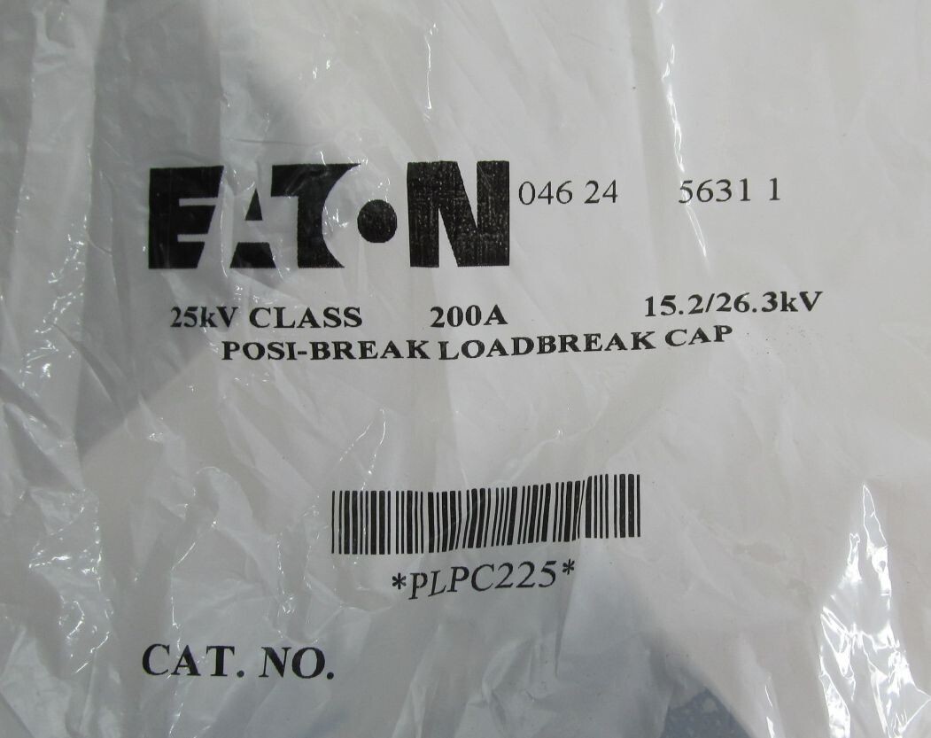 EATON PLPC225 POSI-BREAK LOADBREAK PROTECTIVE CAP 200A 15.2KV/ 26.3KV 25KV CLASS