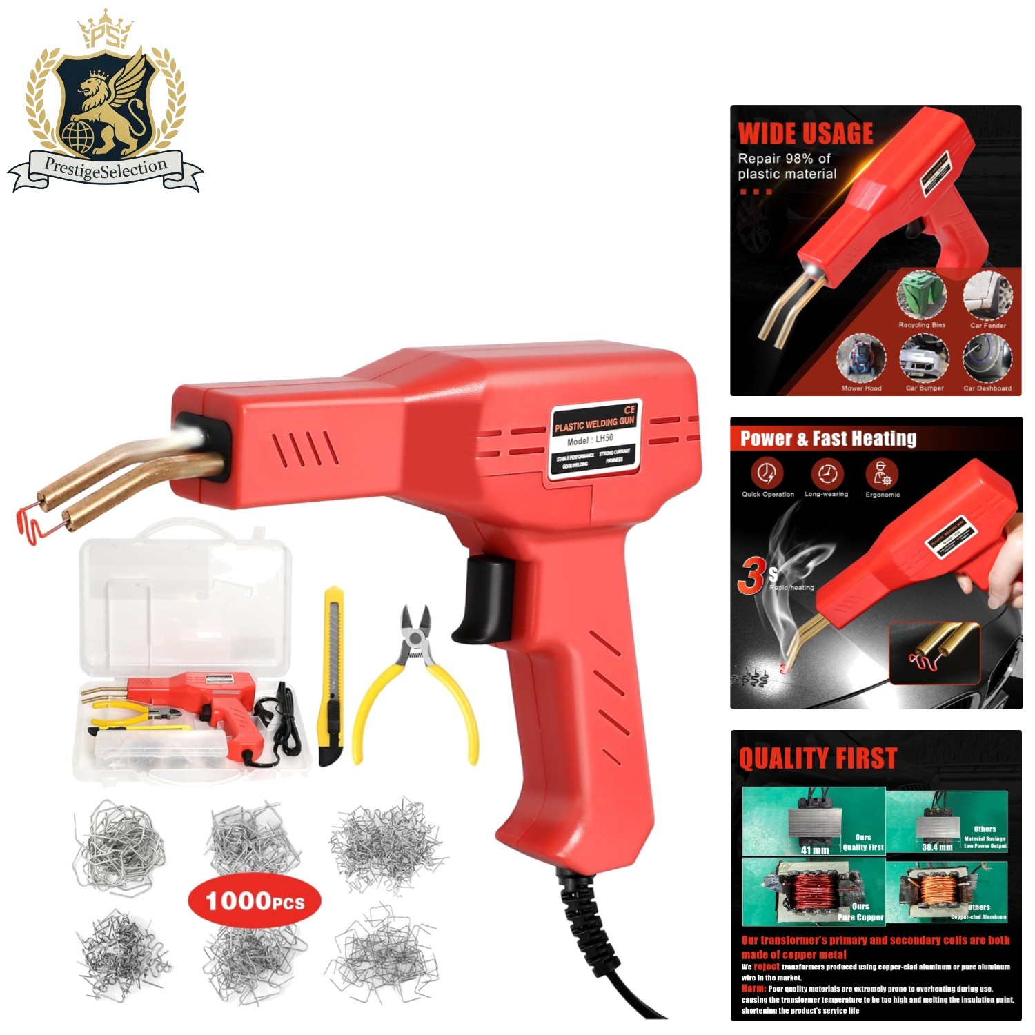 Upgraded Plastic Welder Kit with 1000 Staples – Rapid Heating & Ergonomic Design