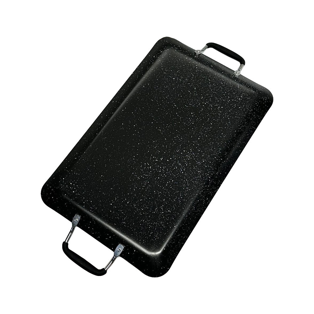 19» x 11-1/2» Heavy Gauge Aluminum Non-Stick Double Griddle Cooking Pan Cook