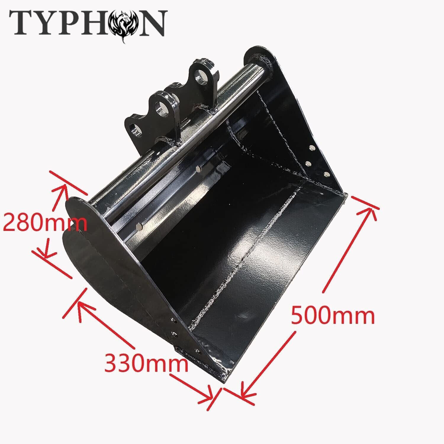 TYPHON Mini Excavator Attachment Plain Bucket 500mm Trenching Buckets