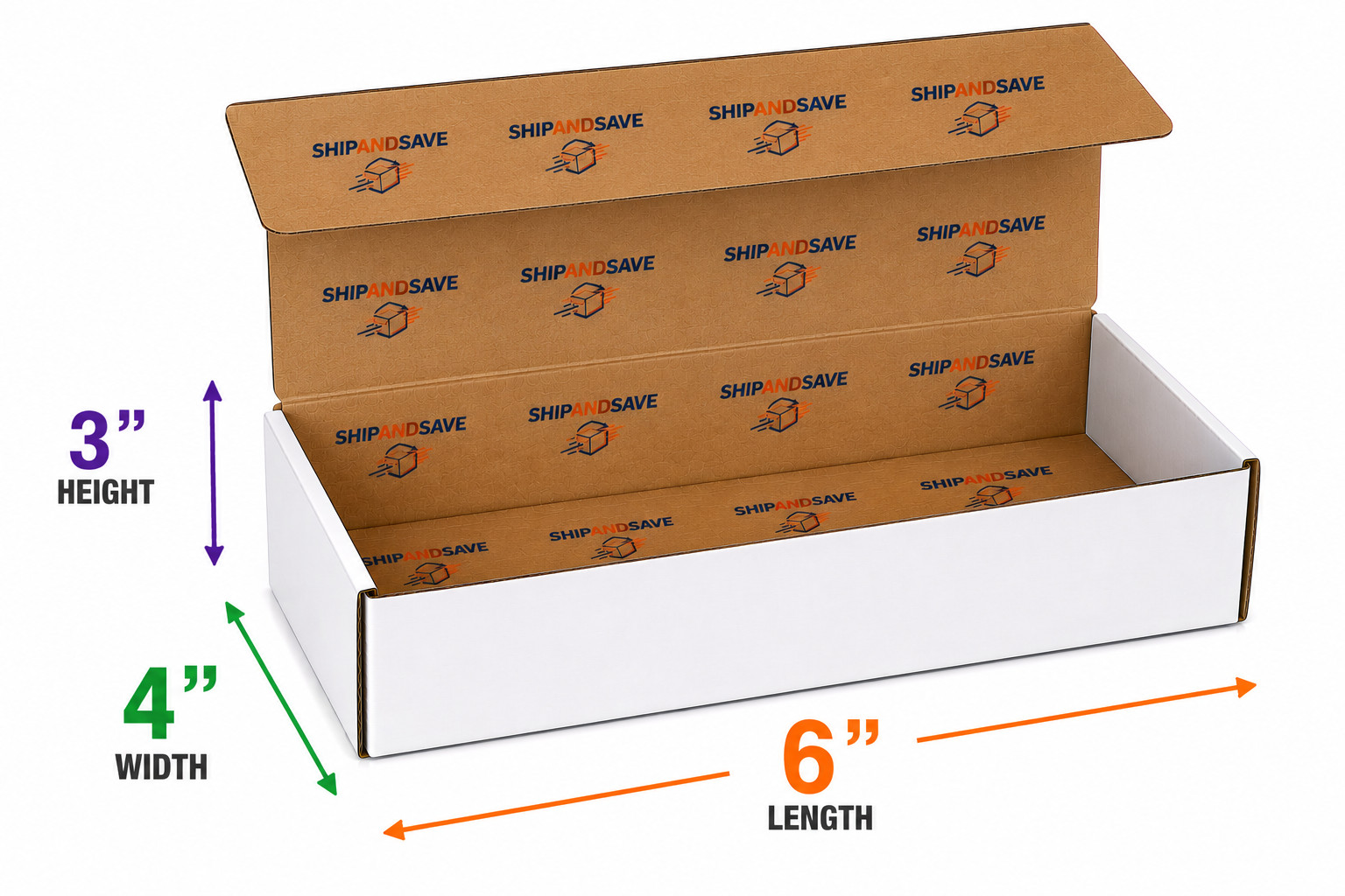 6x4x3 White Corrugated Mailer Boxes 50-2000 Shipping Packing Folding Cartons