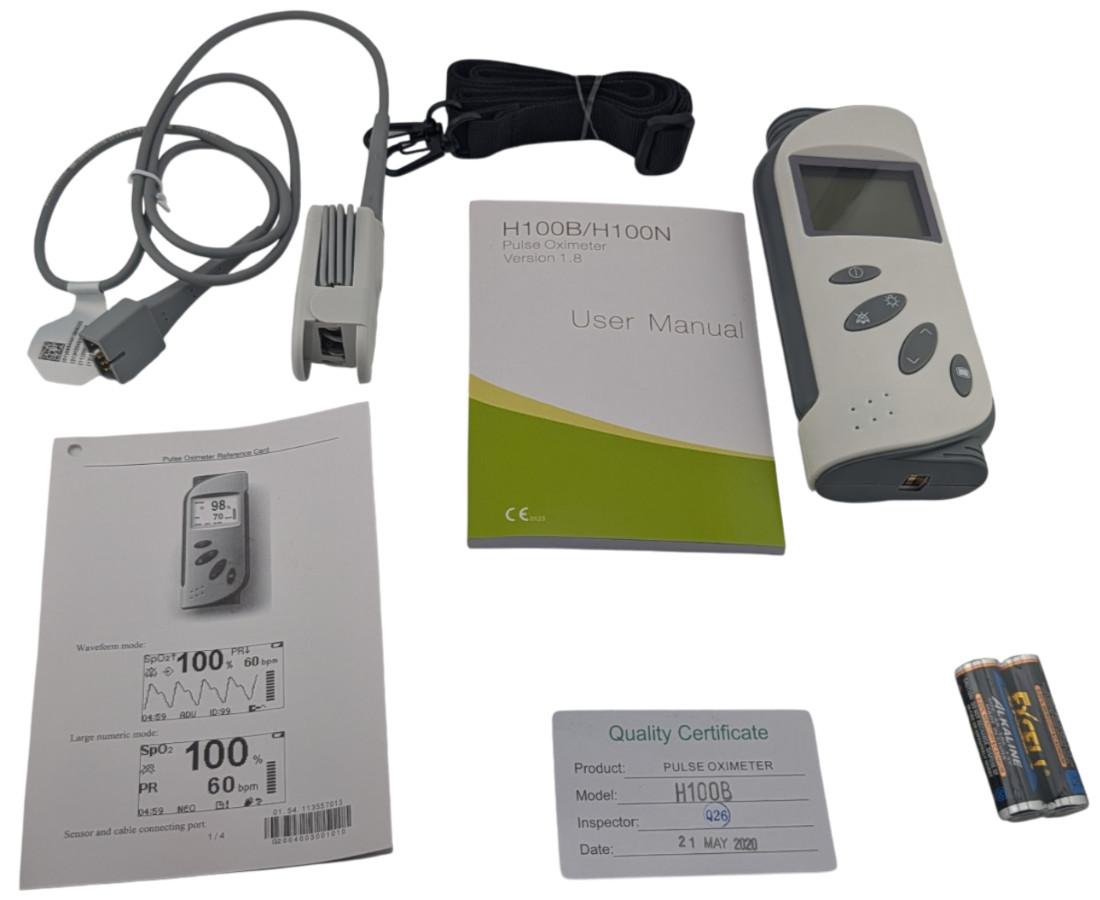 EDAN H100B Handheld Pulse Oximeter DB9 Sensor Case Manual