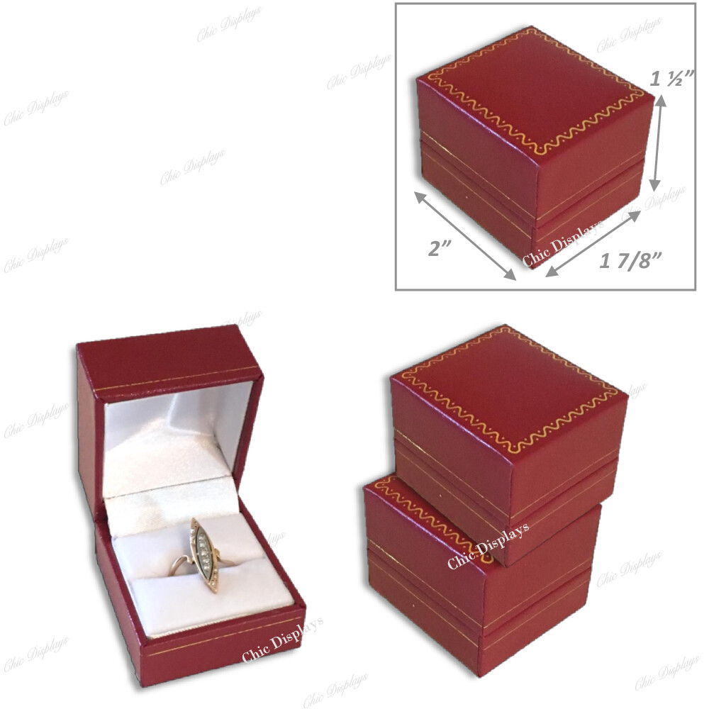 48pc Jewelry Ring Display Boxes Wholesale Jewelry Boxes for Ring Red Gift Boxes