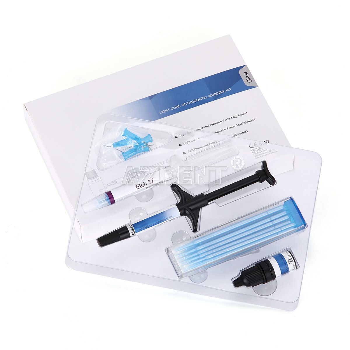 Dental Orthodontic Light Cure Adhesive Kit /Self-Ligating Brackets &Buccal Tube