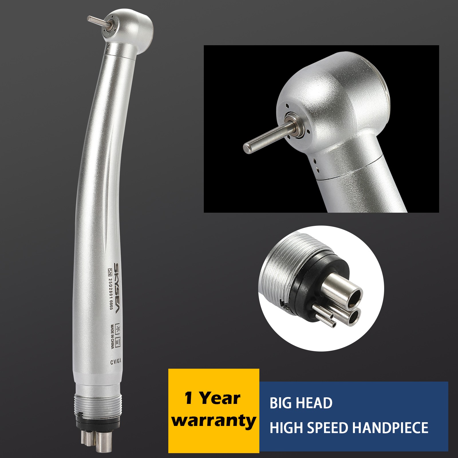 SANDENT High Speed Handpiece 4 Hole 2 Holes Push Button Turbine Y1BA4