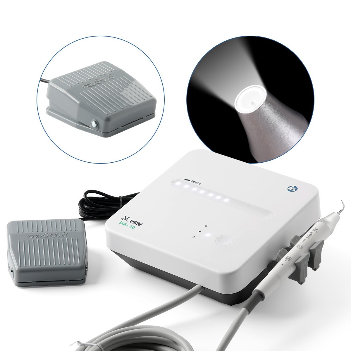 VRN-DA10 Dental Ultrasonic Scaler Perio Scaling Endo +LED Detachable Handpiece