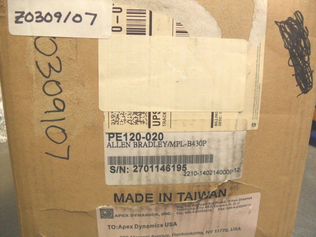 APEX DYNAMICS Planetary Gearbox PE 120-020 Ratio 20:1 NEW Guaranteed 60 Days