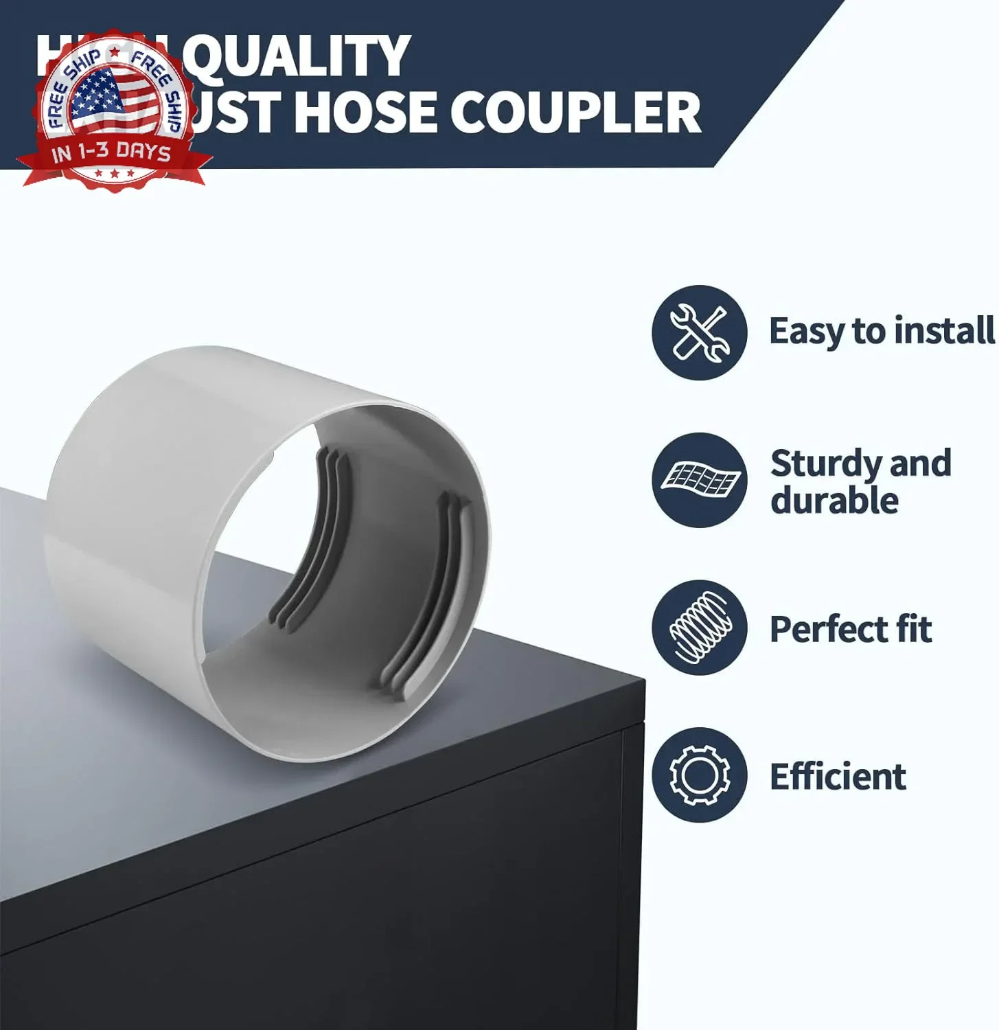5.9 Inch Portable Air Conditioner Hose Extention Coupler, Universal Air Conditio