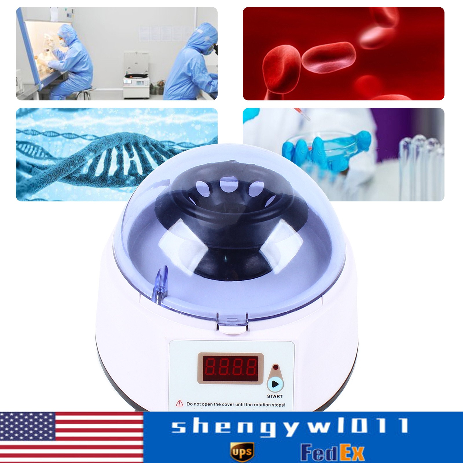 Plasma PRP Microcentrifuge High-speed LCD Display Centrifuge Lab & 2 Rotor New