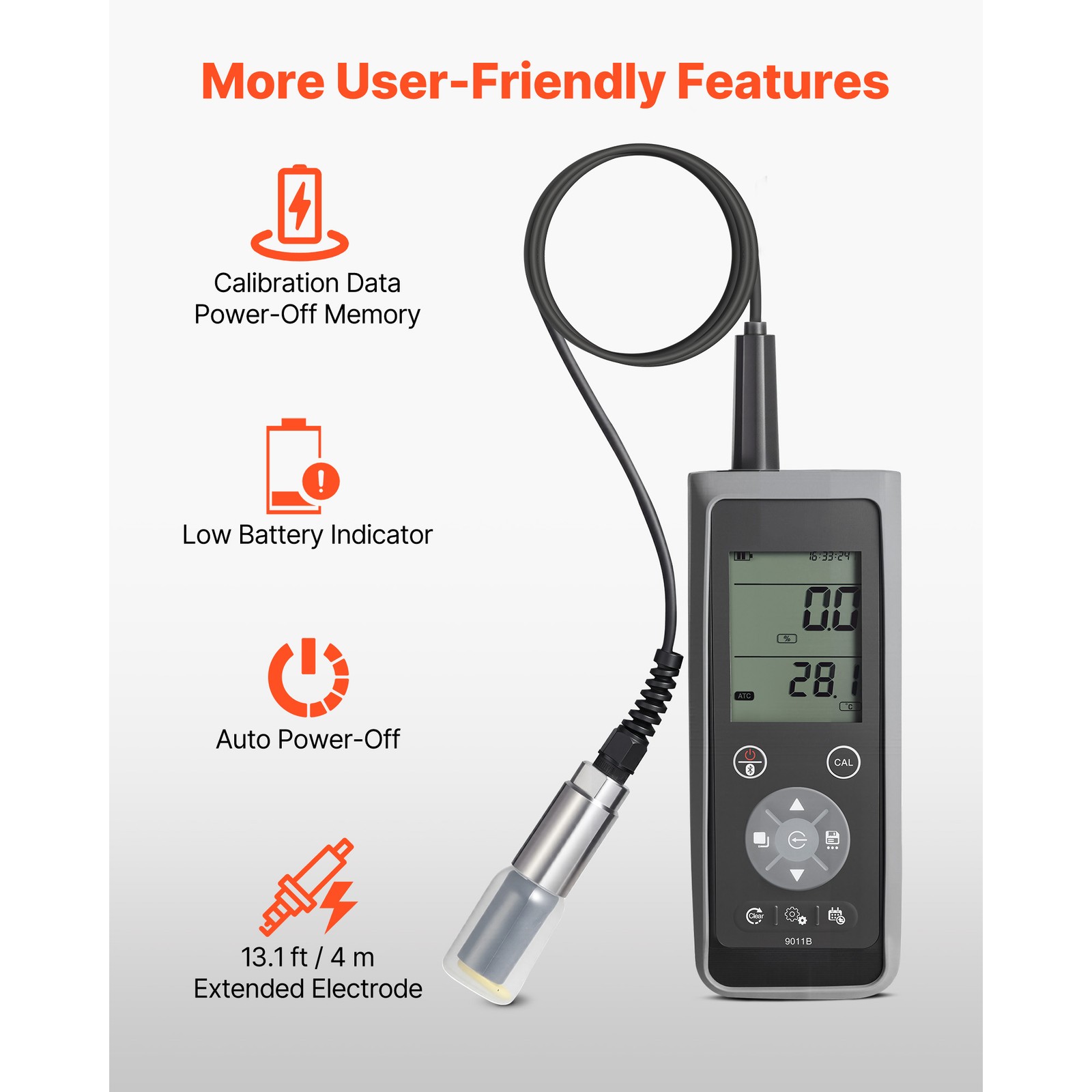 Uimoso Portable Dissolved Oxygen Meter Kit, Range 0.0-50.0 mg/L