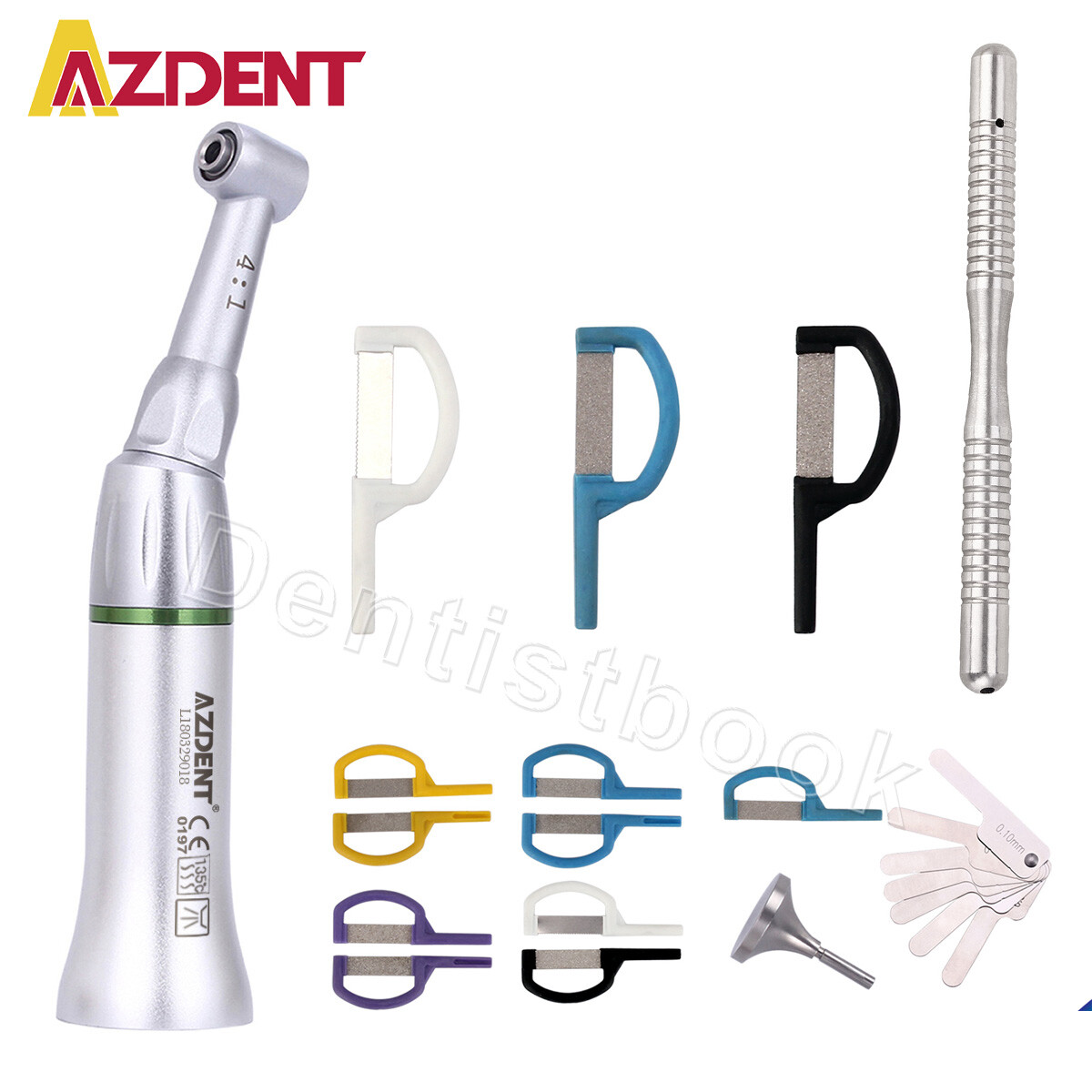 Dental 4:1 Reduction Contra Angle Reciprocating Interproximal Strip IPR Handle