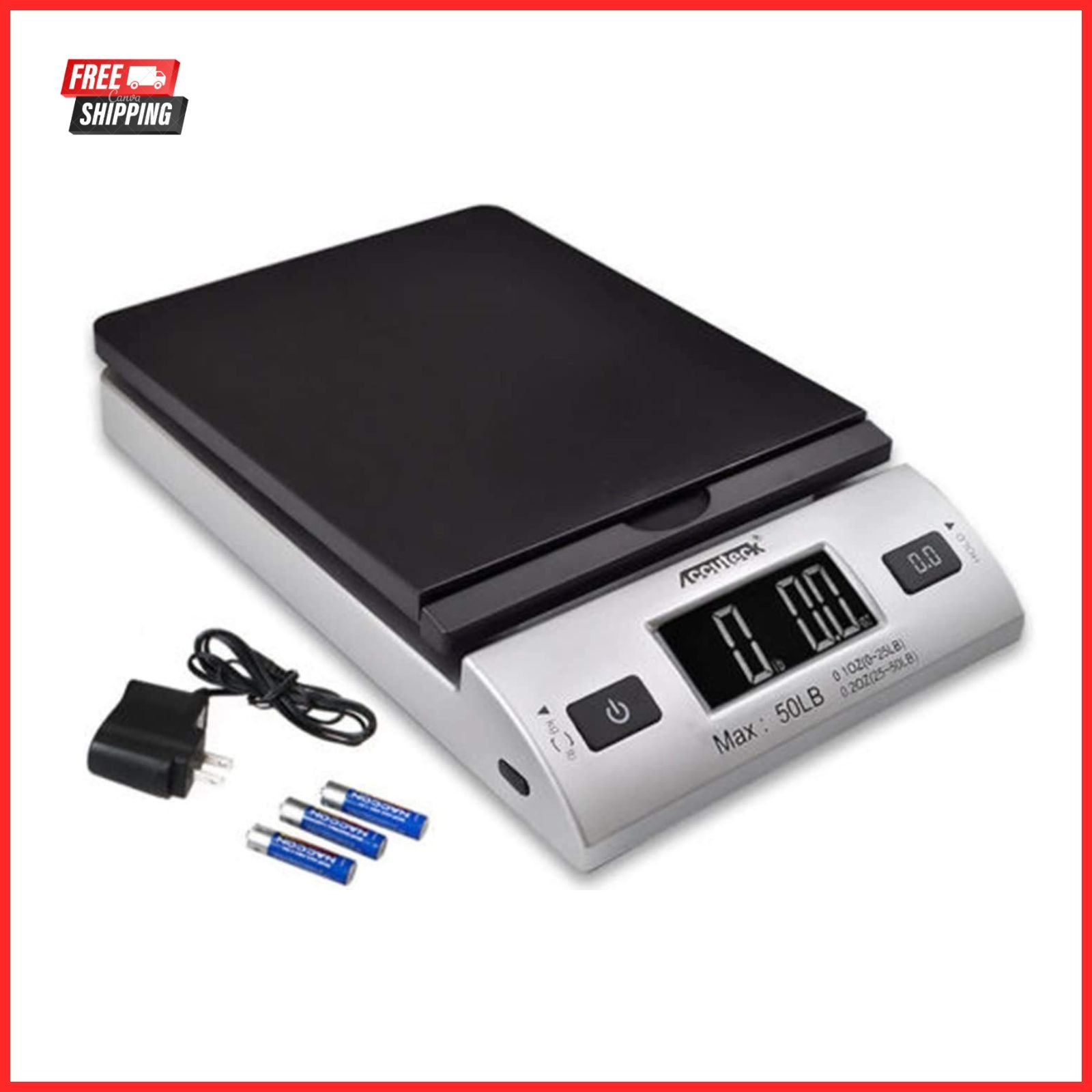 Digital Shipping Postal Scale 50LB Capacity 0.1oz Precision