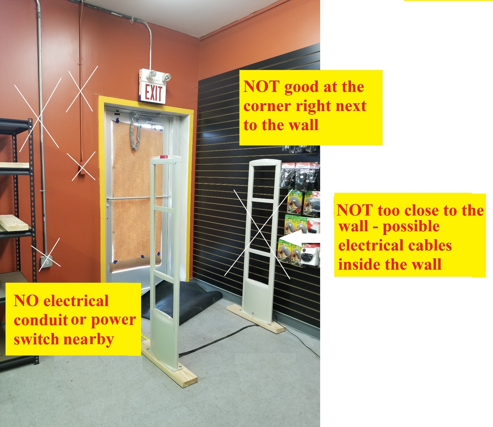 Wireless -NO Cable Stand-alone EAS RF 8.2 MHz Anti-theft Security Antenna System