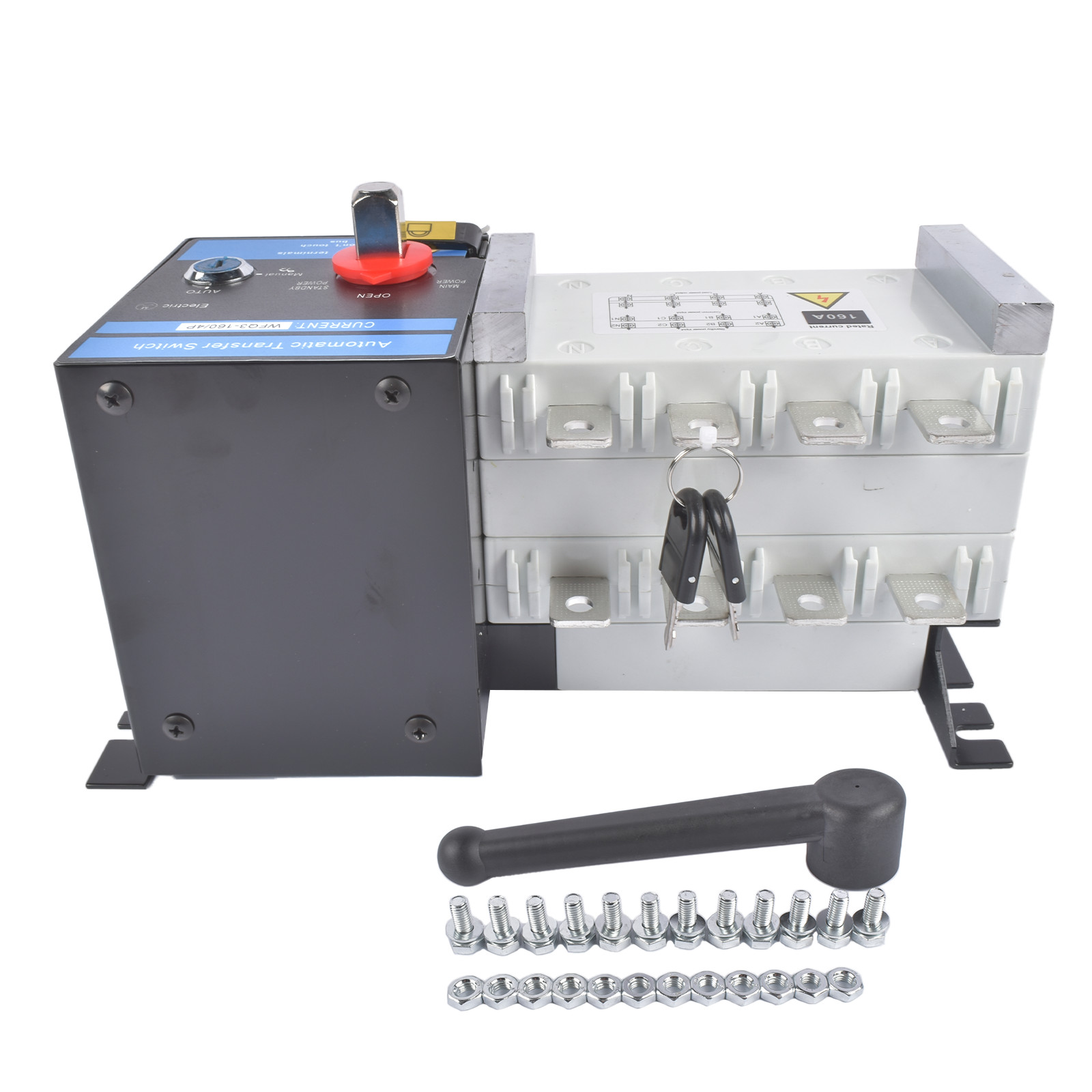 New Industrial Automatic Transfer Switch 4P 160A 110V/220V Grid to AC Generator