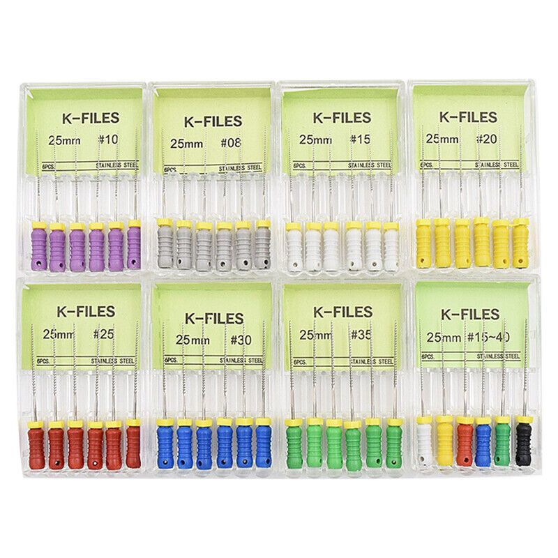 Dental Endodontic Endo Root Canal H/K-Files File Niti/Steel 21/25/31 mm Hand Use