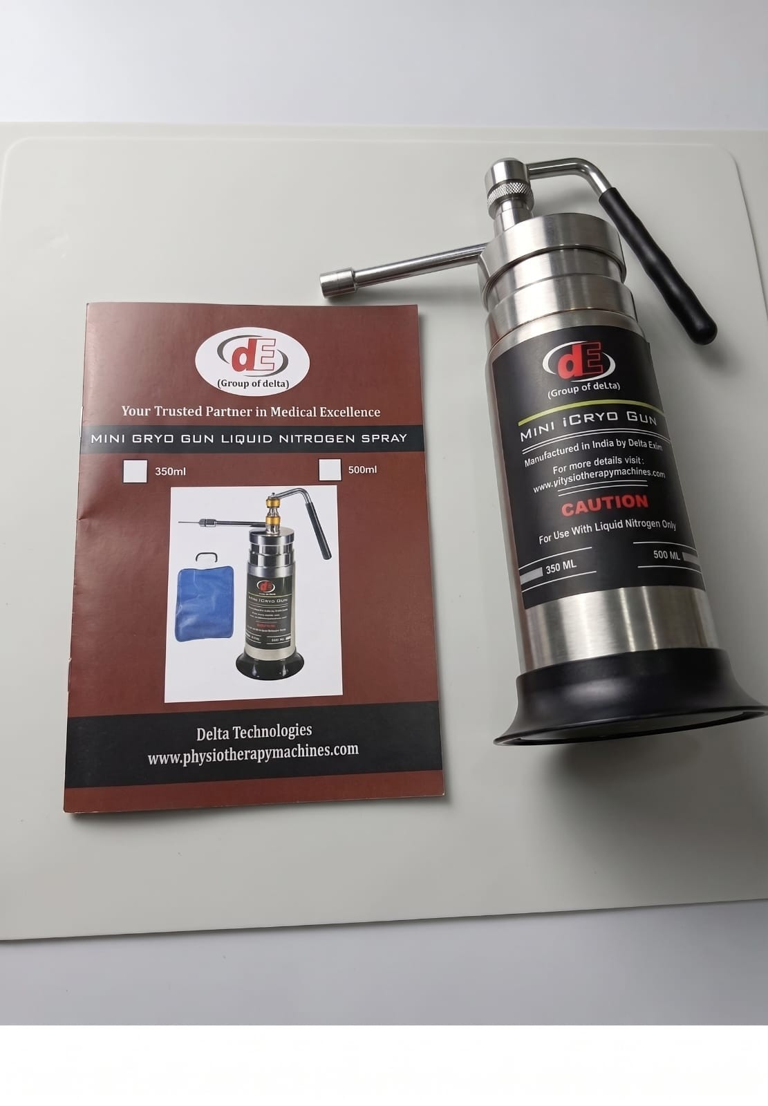 Advanced LN2 Handheld Mini Cryo Tank With 5 Probes Stainless Steel Can.