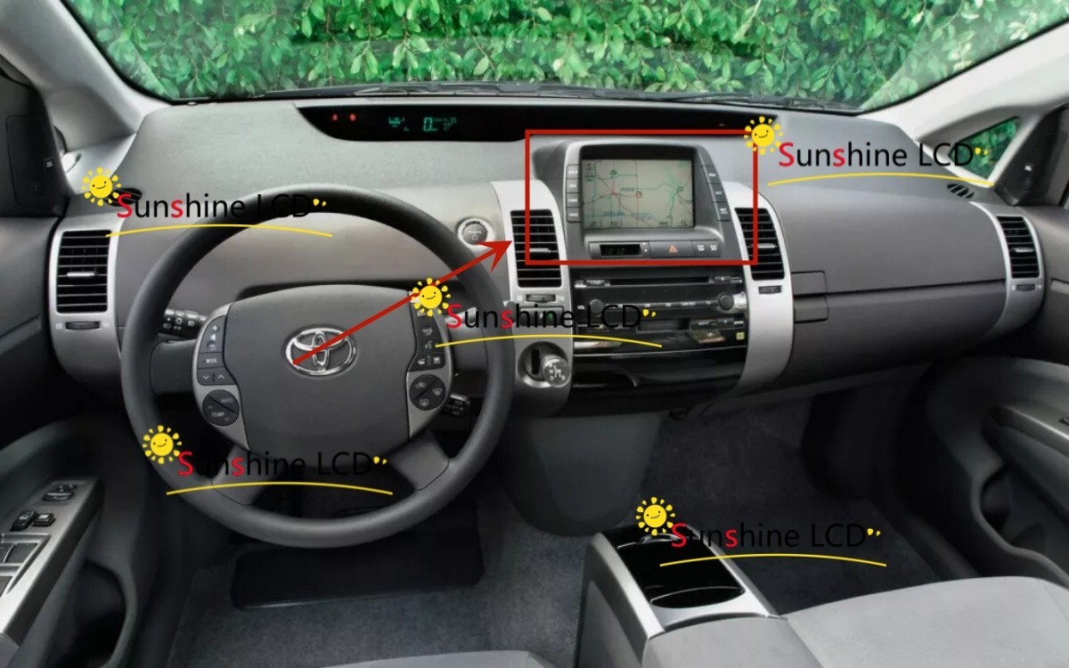 TOYOTA PRIUS XW20 2004 2005 NAVIGATION RADIO LCD MONITOR DISPLAY + TOUCH SCREEN