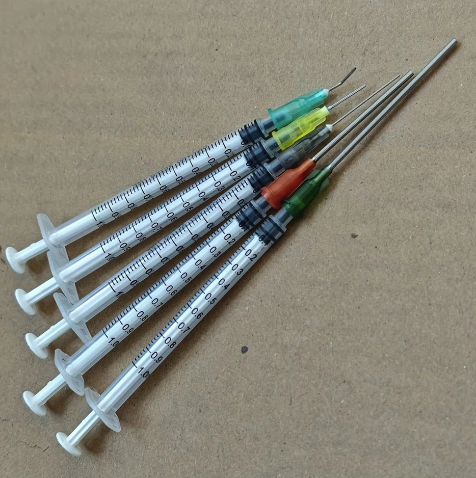 14pcs Syringe Set Blunt Needle Measuring Refill Craft Tool Kit – NEW