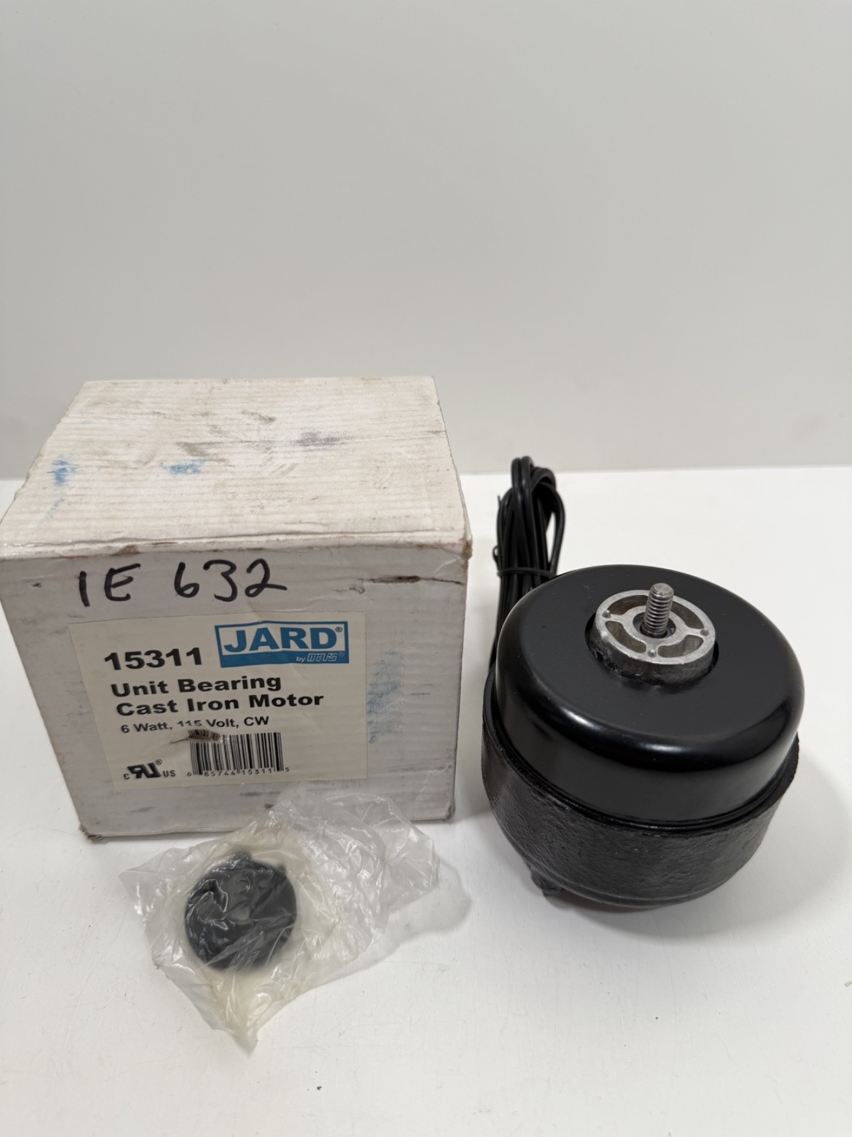 JARD by Mars 15411 Unit Bearing Cast Iron Motor 9W 115V 1550 RPM