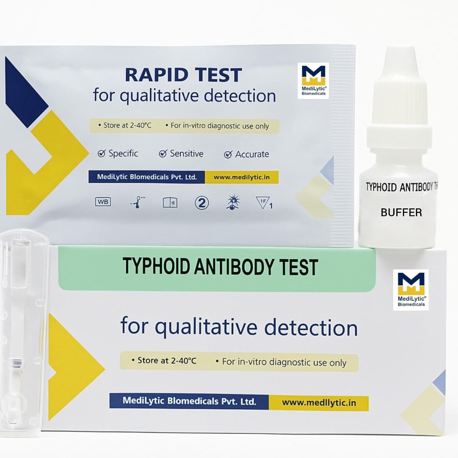 Typhoid Rapid Test (Pack Of 25 Cards) Antibody Test Kit