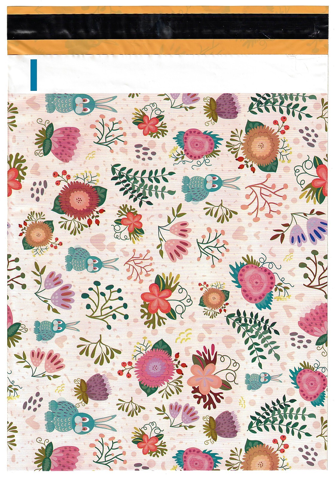 200 Bags 100 10×13 Cute Rabbits, 100 10×13 Pink Flowers Designer Poly Mailers
