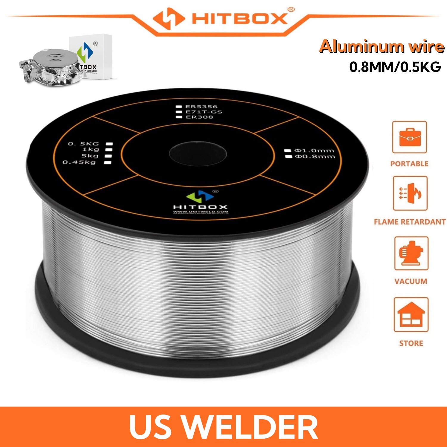 ER5356 1mm 0.5KG 0.04» 1.1 LB Aluminum Welding Wire for MIG welding