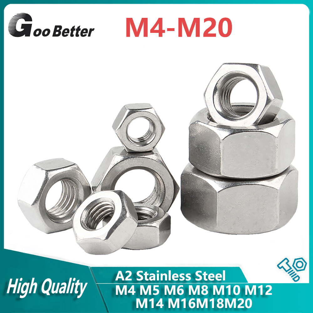 Hex Full Nuts Left Hand Thread Nut Hexagon Nut M4 M5 M6 M8 M10 M12 M14 M16M18M20