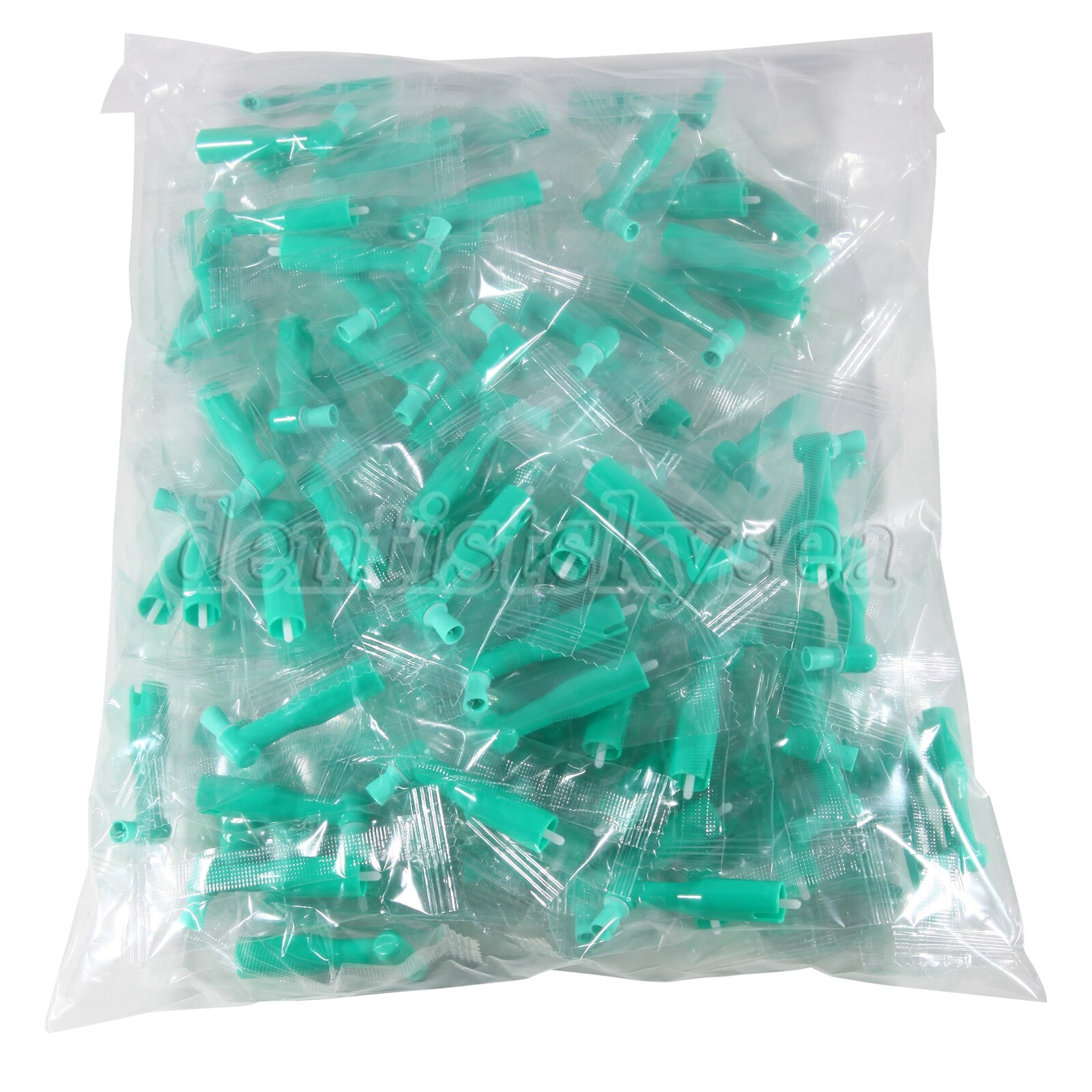 100pcs Dental Prophy Brush Cup Disposable 105° Angle Polish Brushes Green