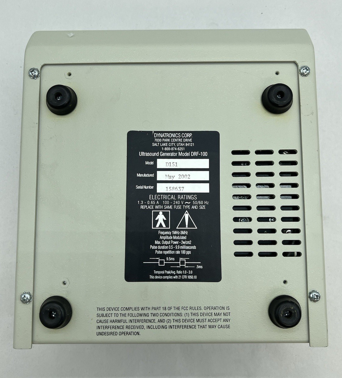 Dynatronics Dynatron 150 Plus Ultrasound Physical Therapy