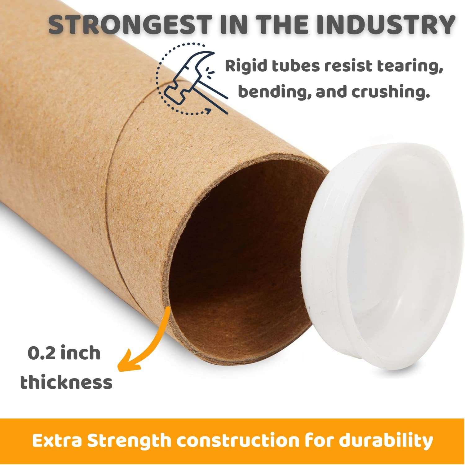 Mailing Tubes with Plastic Caps Shipping Cardboard Blueprints Artwork Poster …